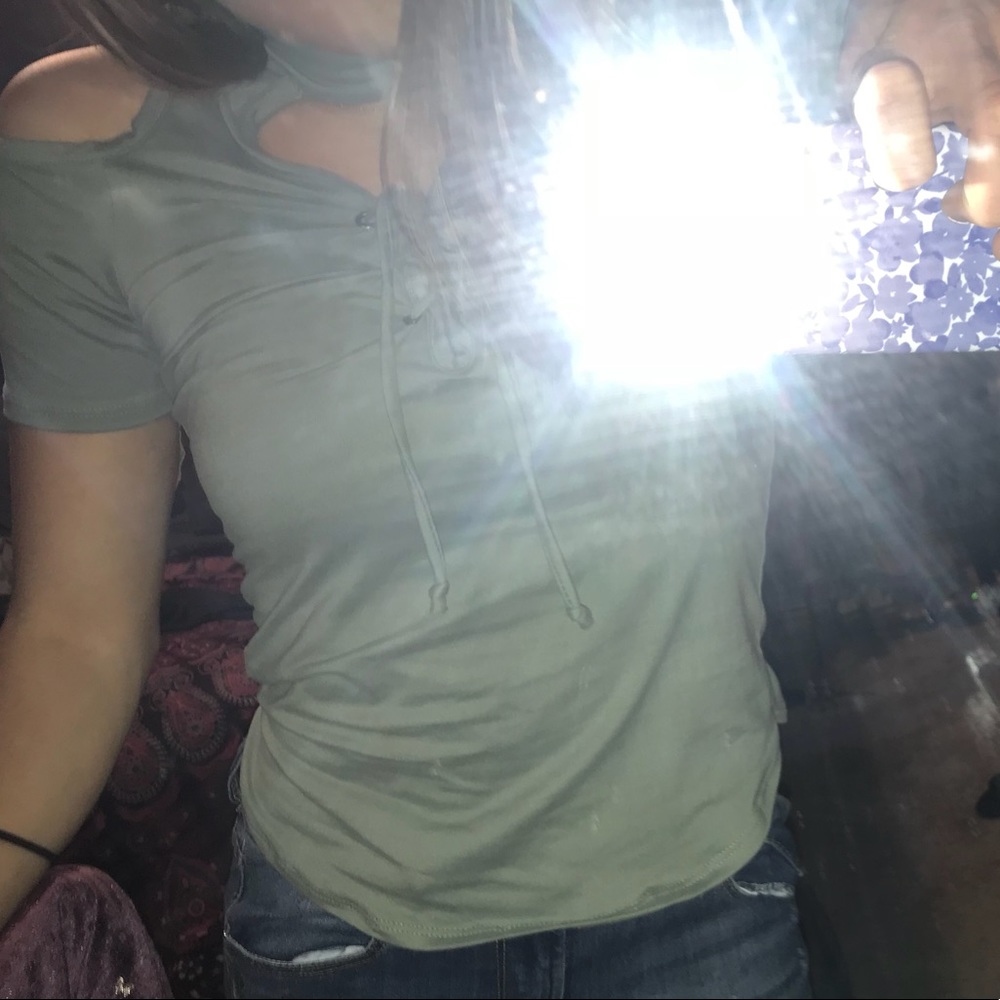 Green shirt